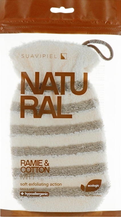 Рукавичка-мочалка - Suavipiel Natural Ramie & Cotton Mitt — фото N1