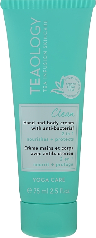 УЦІНКА Крем для рук і нігтів у упаковці "цукерка" - Teaology Yoga Care Clean Hand And Body Cream With Anti-Bacterial * — фото N1