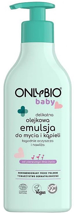 Дитяча ніжна олійна емульсія для вмивання та купання - Only Bio Baby Delicate Oil Emulsion — фото N1