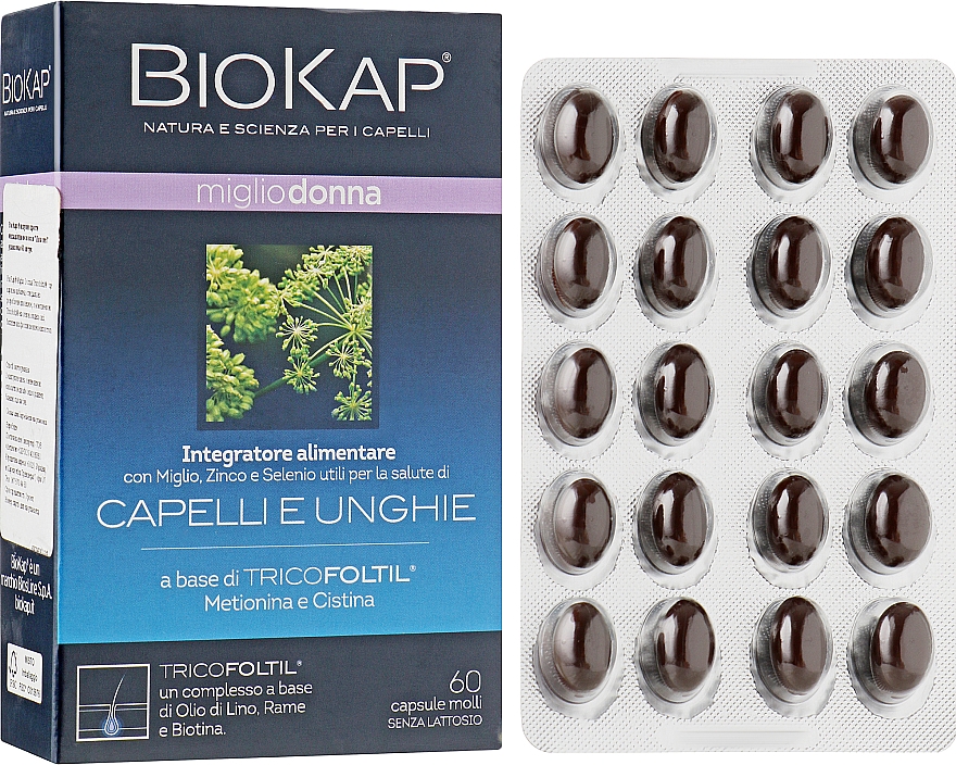 Капсули проти випадання волосся для жінок - BiosLine BioKap Hair Loss  Capsules: купити за найкращою ціною в Україні 