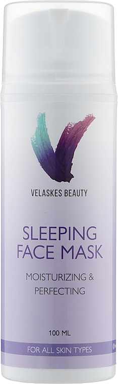 Ночная экспресс-маска "Увлажнение и свежесть" - Velaskes Beauty Moisturizing & Perfecting Sleeping Face Mask
