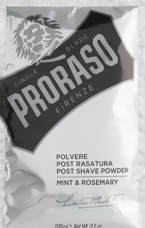 Пудра після гоління з м'ятою і розмарином - Proraso Mint & Rosemary Post Shave Powder — фото N1