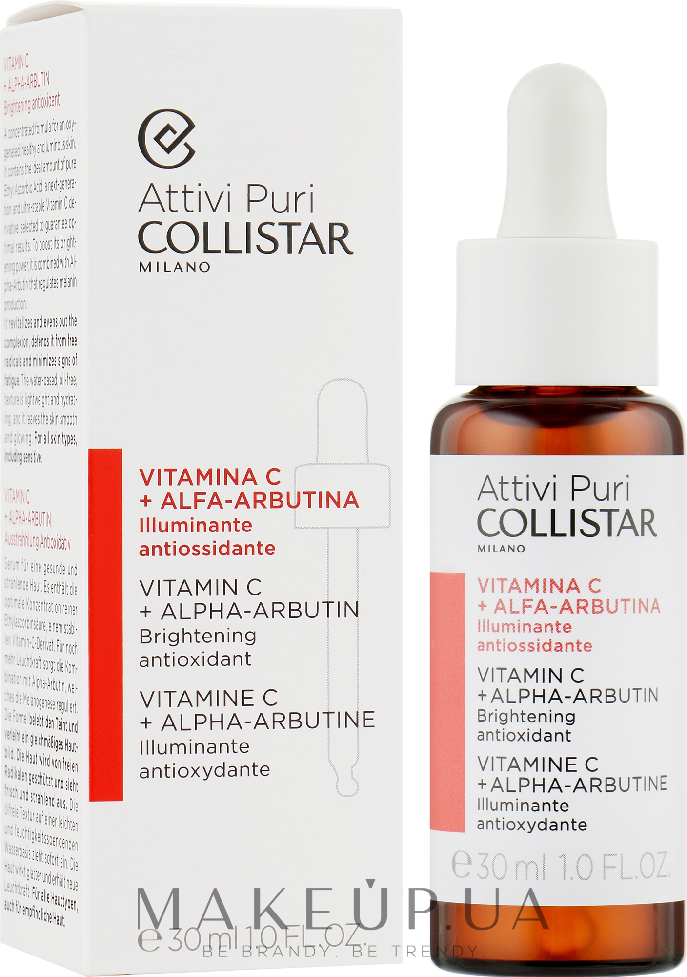 Сироватка для обличчя з вітаміном С і альфа-арбутином - Collistar Pure Actives Vitamin C+Alpha-Arbutin — фото 30ml