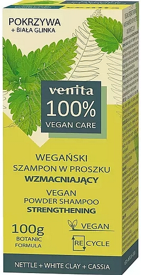 Шампунь для укрепление волос - Venita Vegan Powder Shampoo Strengthening — фото N1