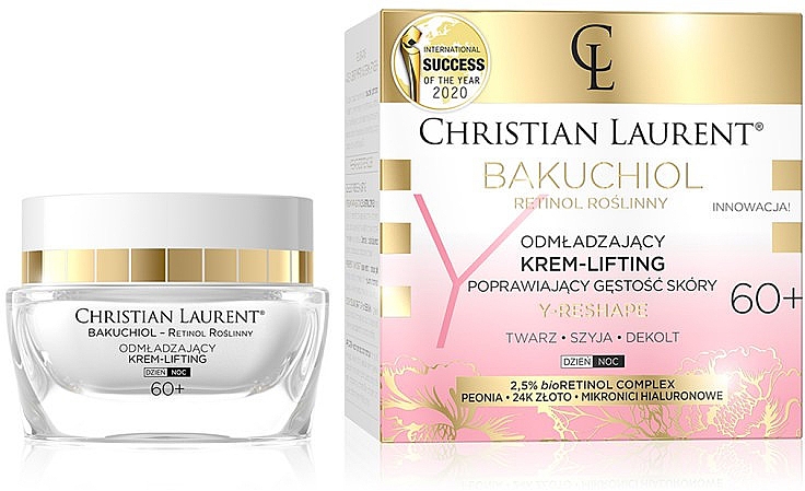 Активно-моделирующий крем для лица 60+ - Christian Laurent Bakuchiol Retinol Y-Reshape Lifting Cream