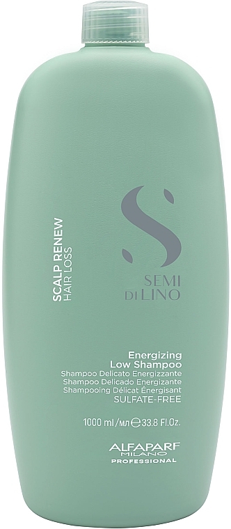 Шампунь для слабкого й схильного до випадання волосся - Alfaparf Semi De Lino Scalp Renew Energising Low Shampoo — фото N1