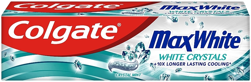 Зубная паста отбеливающая - Colgate Max White White Crystals — фото N1