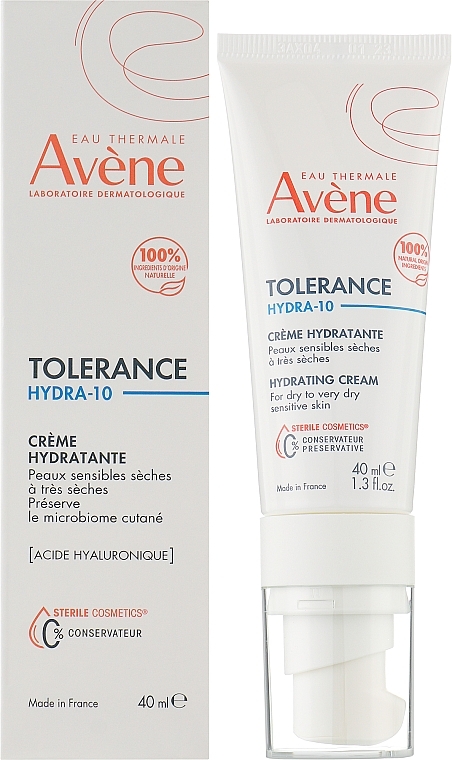 Зволожувальний крем для обличчя з гіалуроновою кислотою та термальною водою - Avene Tolerance Hydra-10 Hydrating Cream — фото N2