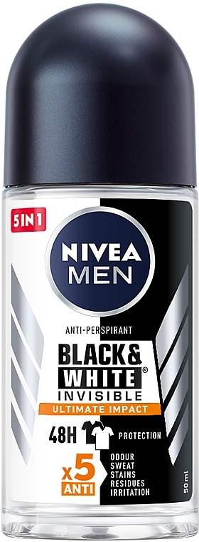 Антиперспірант кульковий "Чорне та Біле" - NIVEA MEN Black & White Ultimate Impact
