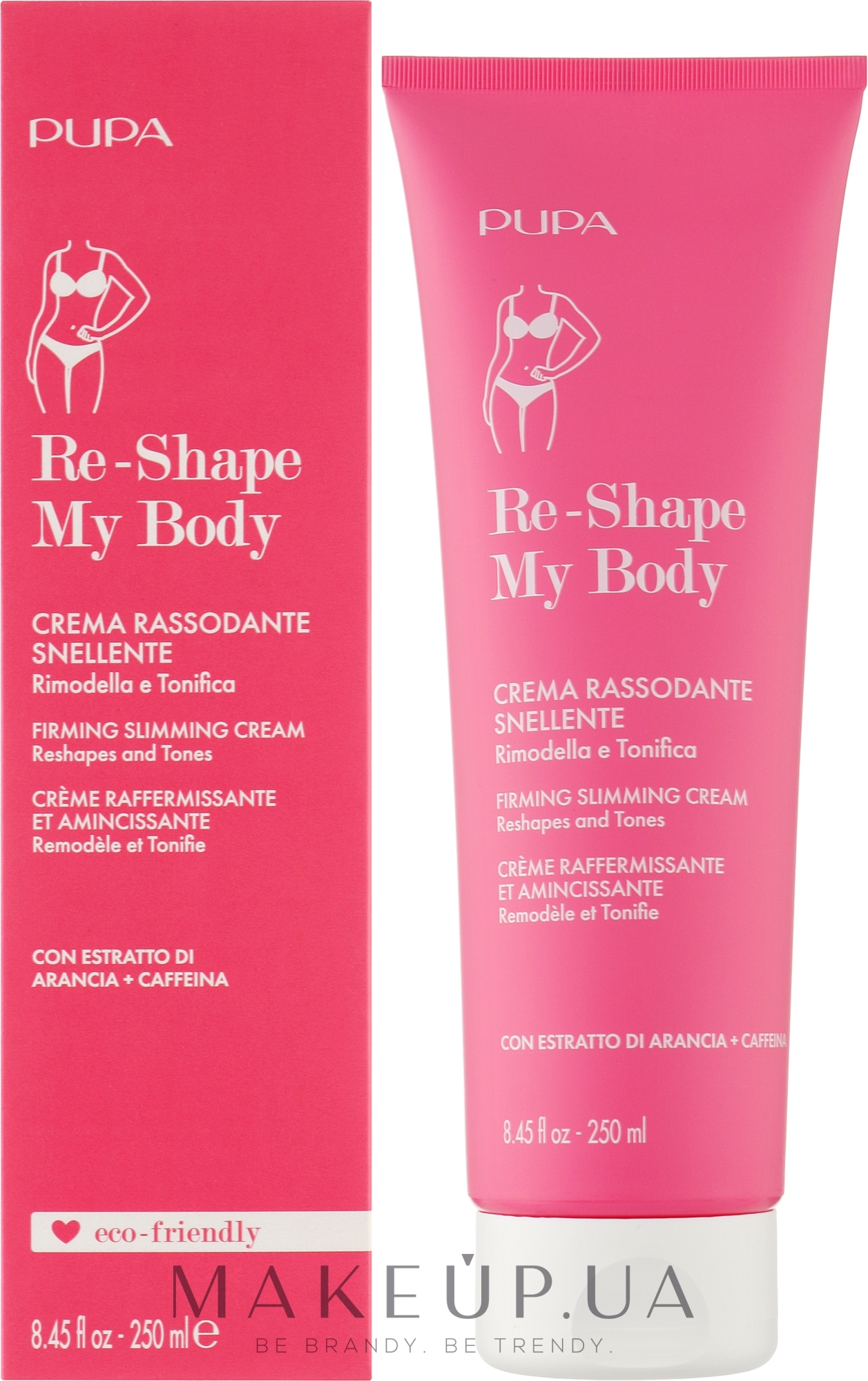Крем для похудения и упругости кожи тела - Pupa Re-Shape My Body Slimming Firming Cream — фото 250ml