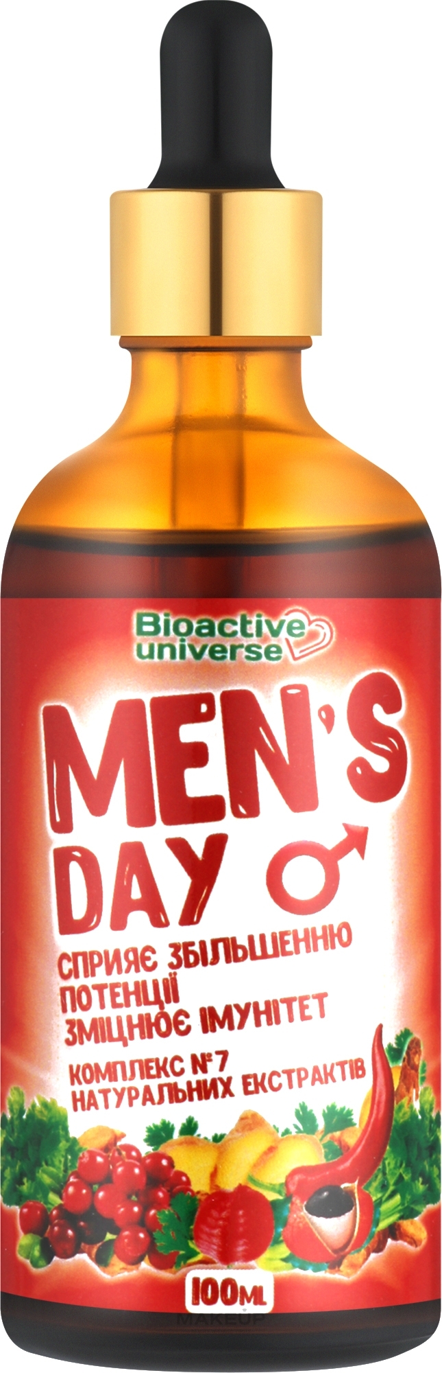 Засіб для потенції з перцем чилі, комплекс №7 - Bioactive Universe Men's Day — фото 100ml