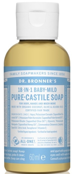 Жидкое мыло для детей - Dr. Bronner’s 18-in-1 Pure Castile Soap Baby-Mild — фото N1