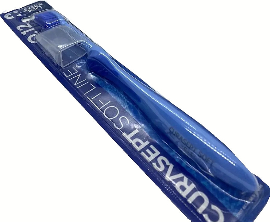 Зубная щетка "Extra Soft 0.12" мягкая, сине-голубая - Curaprox Curasept Toothbrush — фото N2