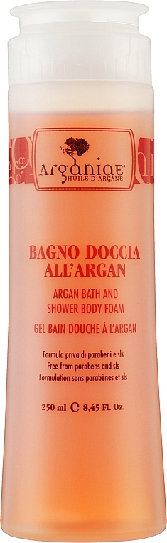 Гель для ванни та душу з аргановою олією, алое та вівсом - Arganiae L'oro Liquido Argan Oil Bath And Shower Body Foam — фото N1