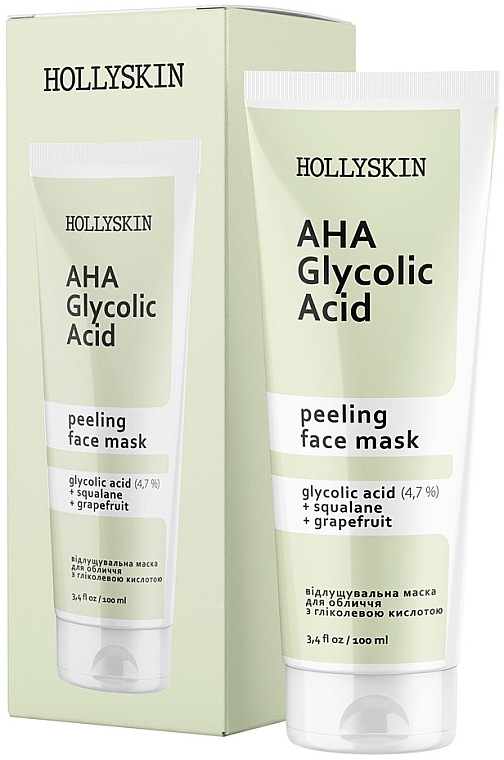 Маска для лица с гликолевой кислотой - Hollyskin Glycolic AHA Acid Face Mask