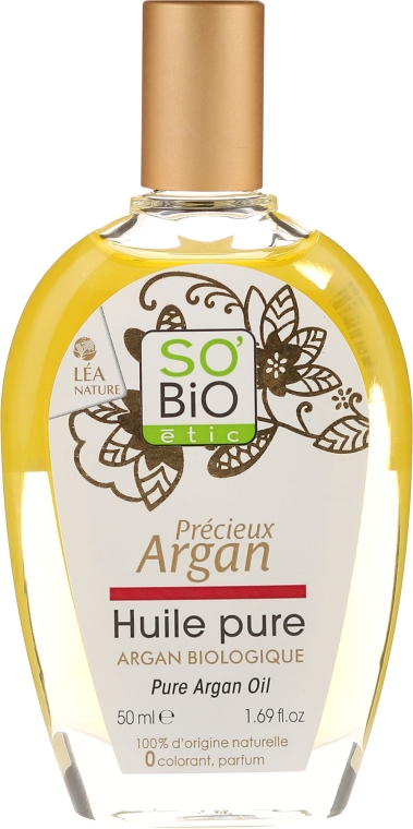 Чиста арганієва олія - So'Bio Etic Precieux Argan Organic Pure Argan Oil — фото N1
