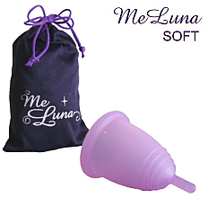 Менструальна чаша з ніжкою, розмір S, рожева - MeLuna Soft Shorty Menstrual Cup — фото N1