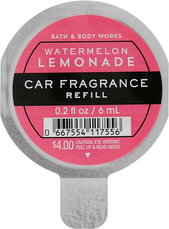 Bath And Body Works White Barn Watermelon Lemonade Car Fragrance Refill - Ароматизатор для авто (сменный блок)