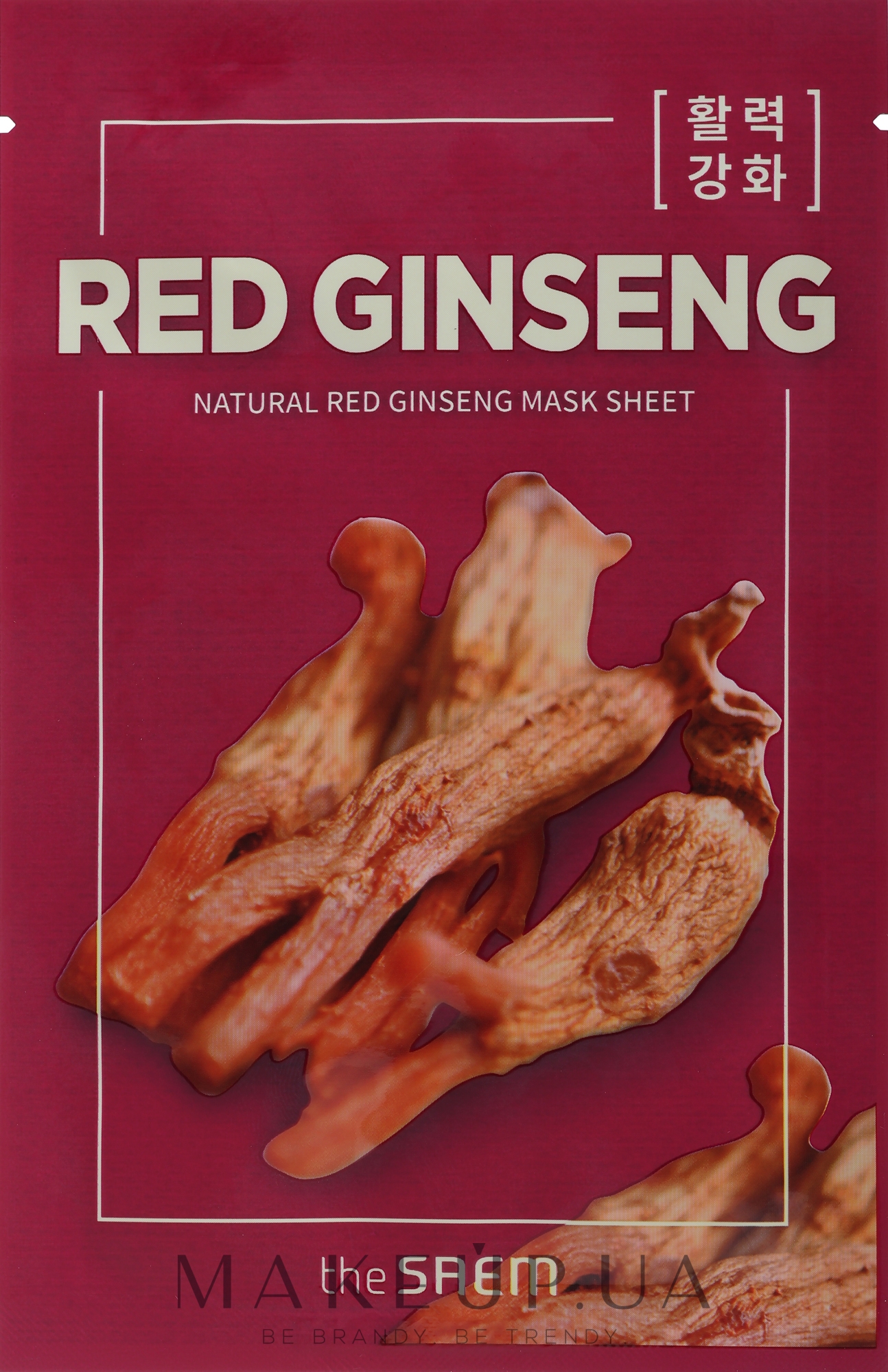 Тканинна маска з екстрактом червоного женьшеню  - The Saem Natural Red Ginseng Mask Sheet — фото 21ml