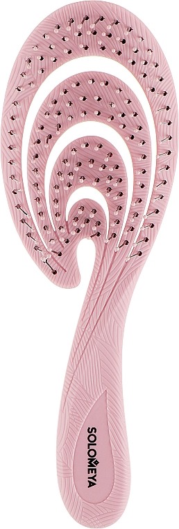 Гнучка біощітка для волосся "Рожева хвиля" - Solomeya Flex Bio Hair Brush Pink Wave — фото N1