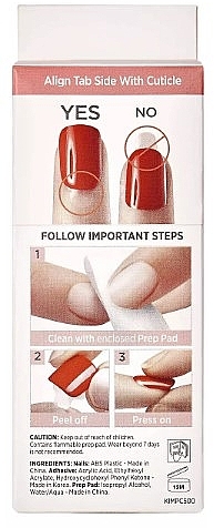 Твердый лак для ногтей - Kiss imPress S Short Length Press-On Manicure — фото N4