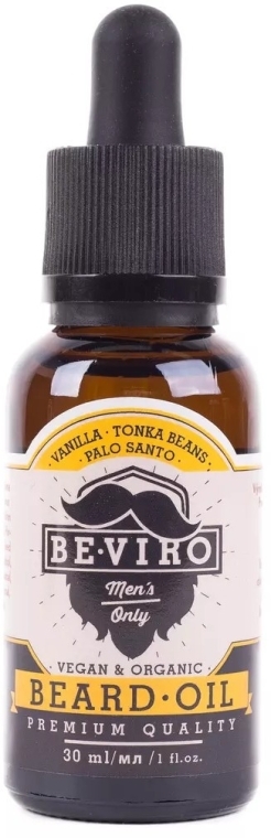 Олія для бороди - Be-Viro Beard Oil Vanilla Palo Santo Tonka Boby — фото N1