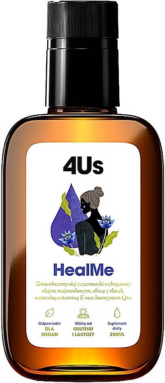 Масло черного тмина холодного отжима - HealthLabs 4US HealMe — фото N2