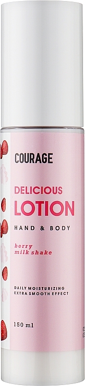 Лосьйон для тіла "Ягідний молочний коктейль" - Courage Delicious Lotion Hand & Body Berry Milk Shake — фото N1