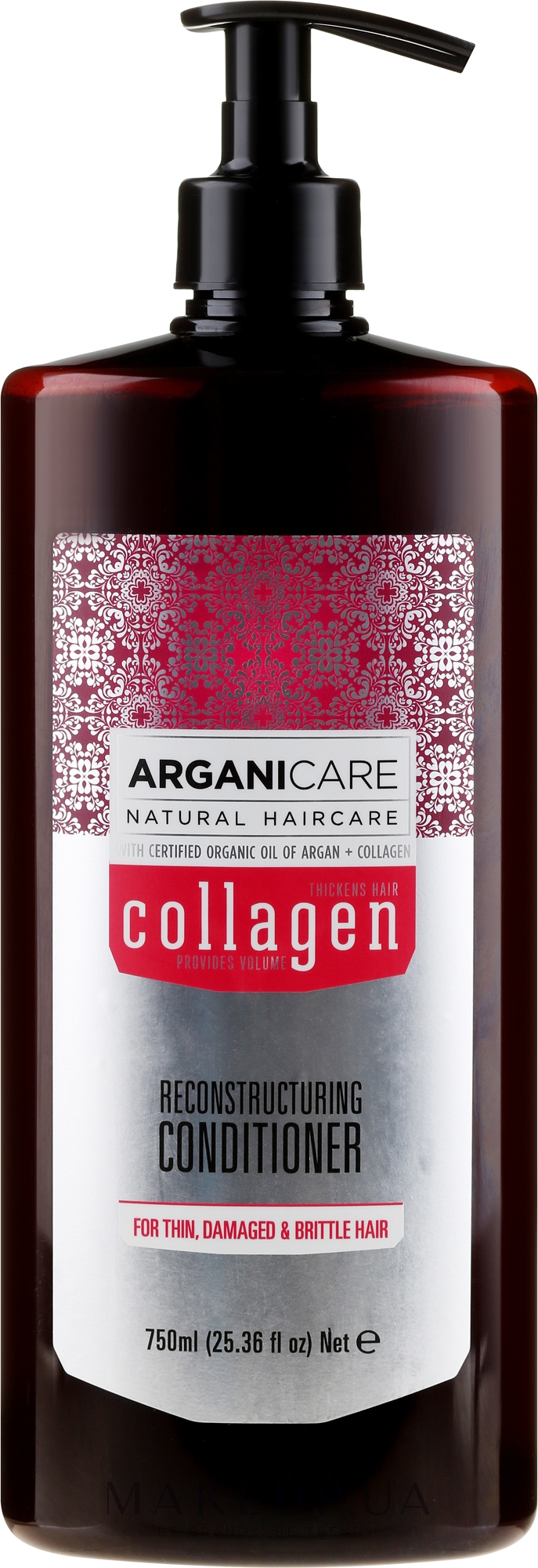 Кондиционер для волос с коллагеном - Arganicare Collagen Reconstructuring Conditioner  — фото 750ml