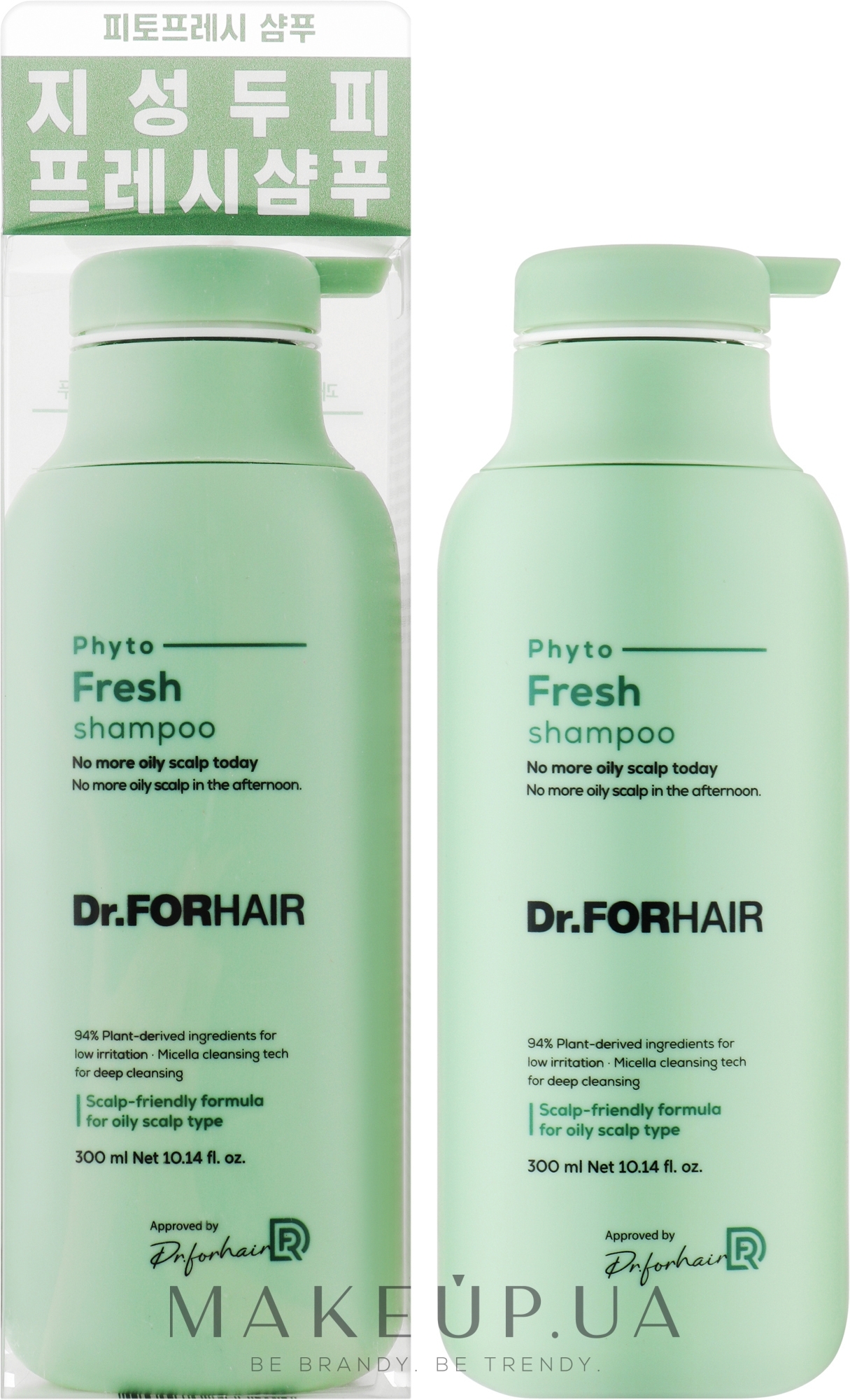 Міцелярний шампунь для жирної шкіри голови - Dr.FORHAIR Phyto Fresh Shampoo — фото 300ml