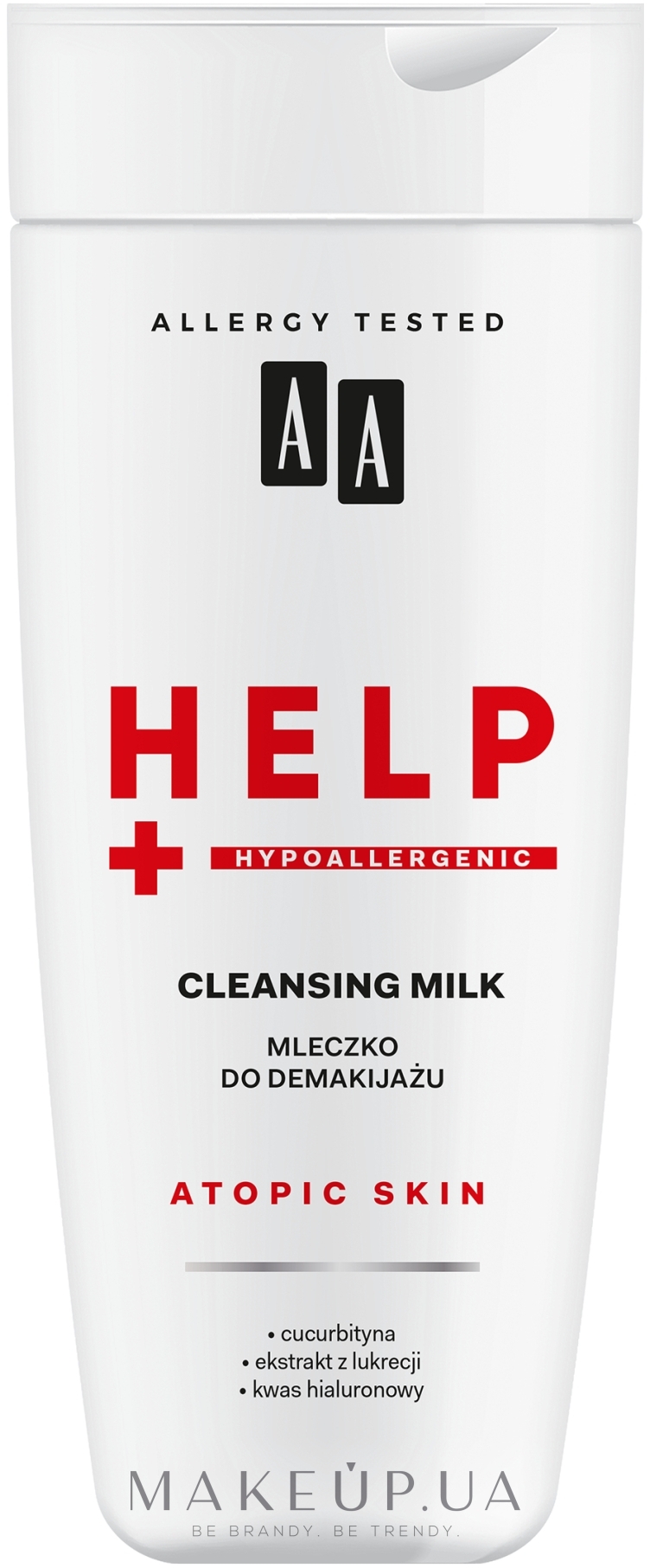 Молочко косметичне для обличчя - AA Cosmetics Help Cleansing Milk — фото 200ml