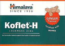 Парфумерія, косметика Харчова добавка, льодяники зі смаком імбиру - Himalaya Herbals Koflet-H Ginger Flavour