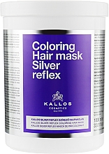 Маска для волосся - Kallos Cosmetics Coloring Hair Mask Silver Reflex — фото N3