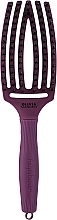 Щетка для волос изогнутая продувная, пурпурный - Olivia Garden Fingerbrush Think Pink 2022 Deep Purple — фото N1