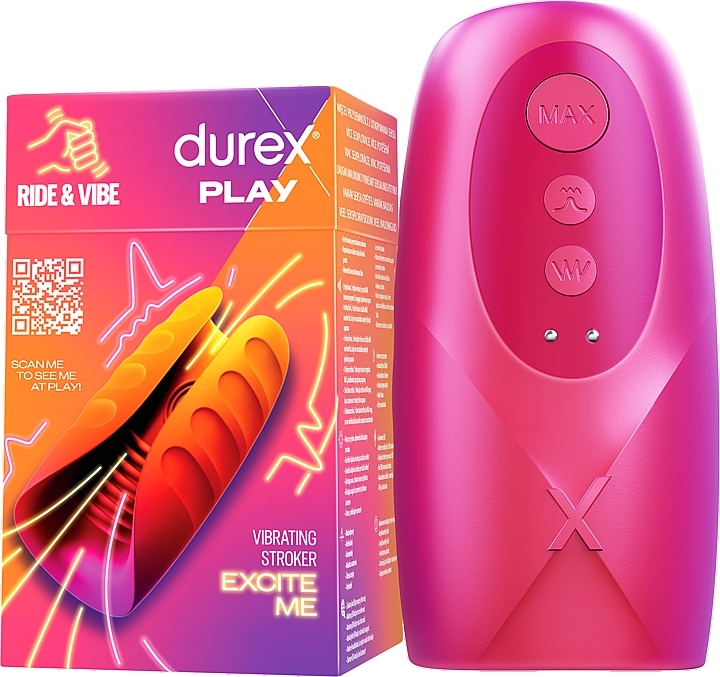 Вибрационный мастурбатор - Durex Play Ride & Vibe Vibrating Stroker — фото N1