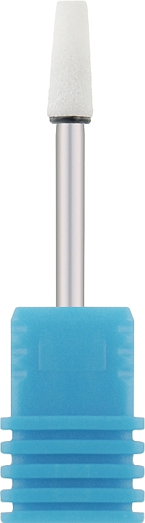 Фреза корундова "Усічений конус подовжений", діаметр 4.3 мм, 45-35, біла - Nail Drill — фото N1