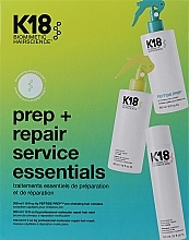 Набор - K18 Hair Prep + Repair Service Essentials Set (complex/hair/300ml + mist/hair/300ml + mask/hair/150ml) — фото N1