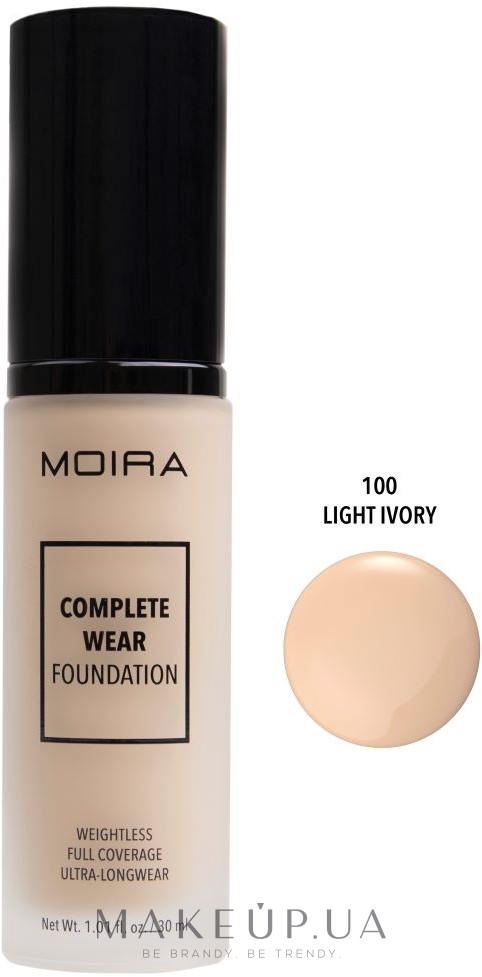 Moira Complete Wear Foundation - Moira Complete Wear Foundation — фото 100 - Light Ivory