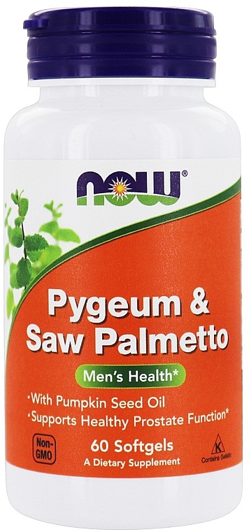 Желатинові капсули - Now Foods Pygeum & Saw Palmetto — фото N4