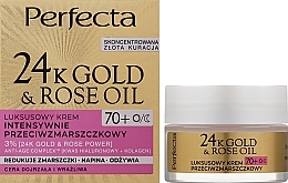 Крем для лица от морщин - Perfecta 24k Gold & Rose Oil Anti-Wrincle Cream 70+ — фото N1