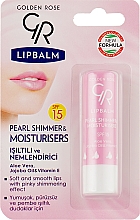 Бальзам для губ "Жемчужный блеск" - Golden Rose Lip Balm Pearl & Shimmer SPF15 — фото N1