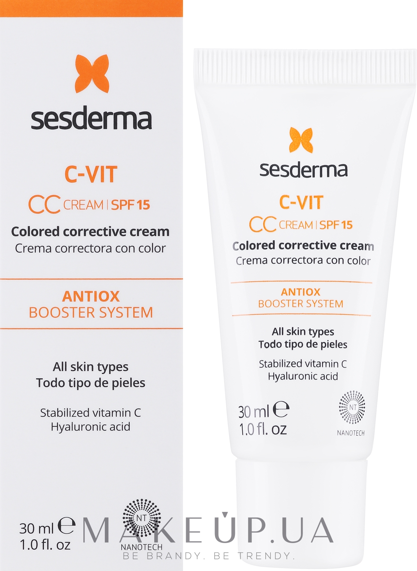 СС-крем для лица - SesDerma Laboratories C-VIT CC Cream SPF15 — фото 30ml