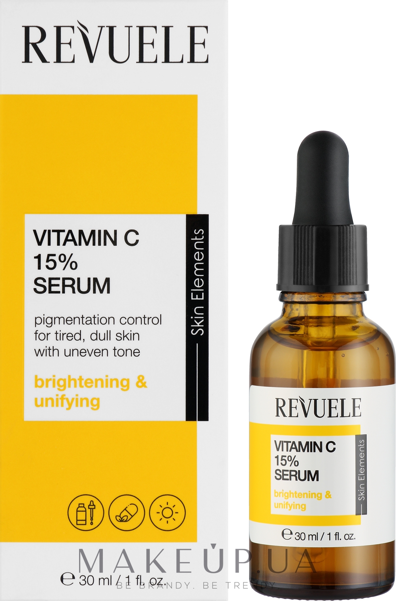 Освітлювальна сироватка для обличчя з вітаміном С - Revuele Vitamin C 15% Serum — фото 30ml