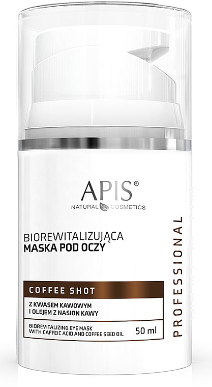 Биоревитализирующая маска для кожи вокруг глаз - APIS Professional Coffee Shot Biorevitalizing Eye Mask