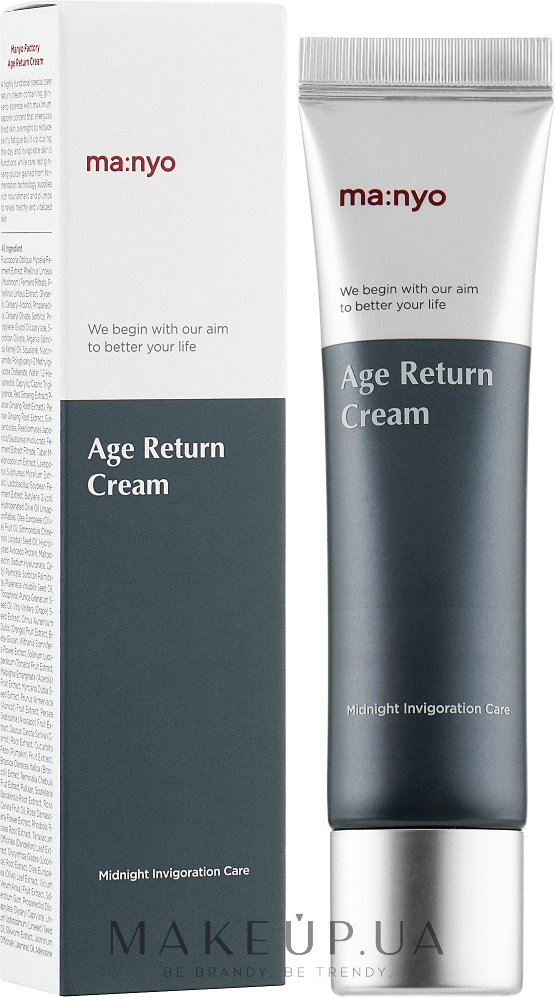 Ночной восстанавливающий крем для зрелой кожи - Manyo Factory Age Return Cream — фото 30ml