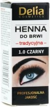 Парфумерія, косметика УЦІНКА Фарба для брів у порошку, чорна - Delia Brow Dye Henna Traditional Black *