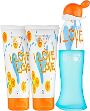 Парфумерія, косметика Moschino I Love Love - Набір (edt/50ml + b/lot/100ml + s/gel/100ml)