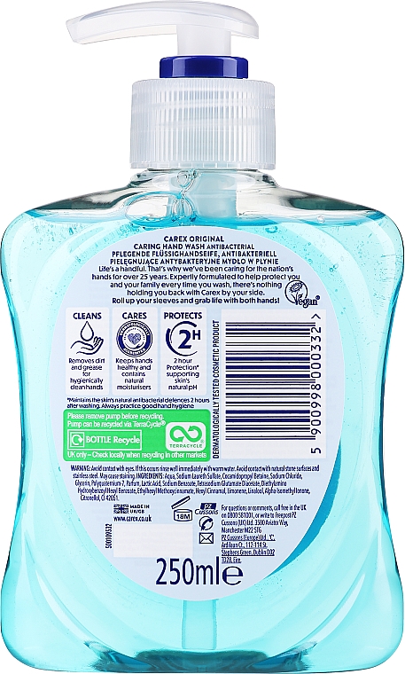 Жидкое антибактериальное мыло - Carex Pure Blue Hand Wash — фото N2