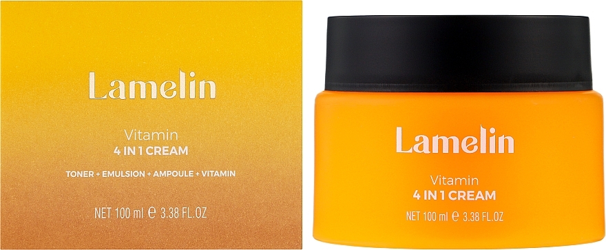 Выравнивающий крем для лица с витамином С 4 в 1 - Lamelin Vitamin 4-In-1 Cream — фото N2