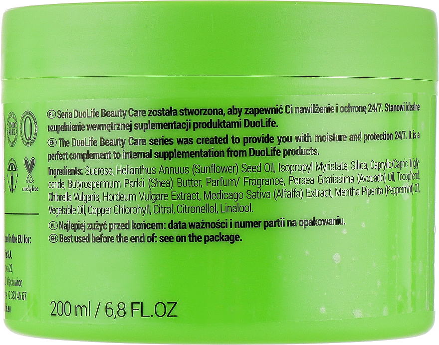 Сахарный пилинг для тела - DuoLife Chlorofil Beauty Care Body Scrub — фото N2